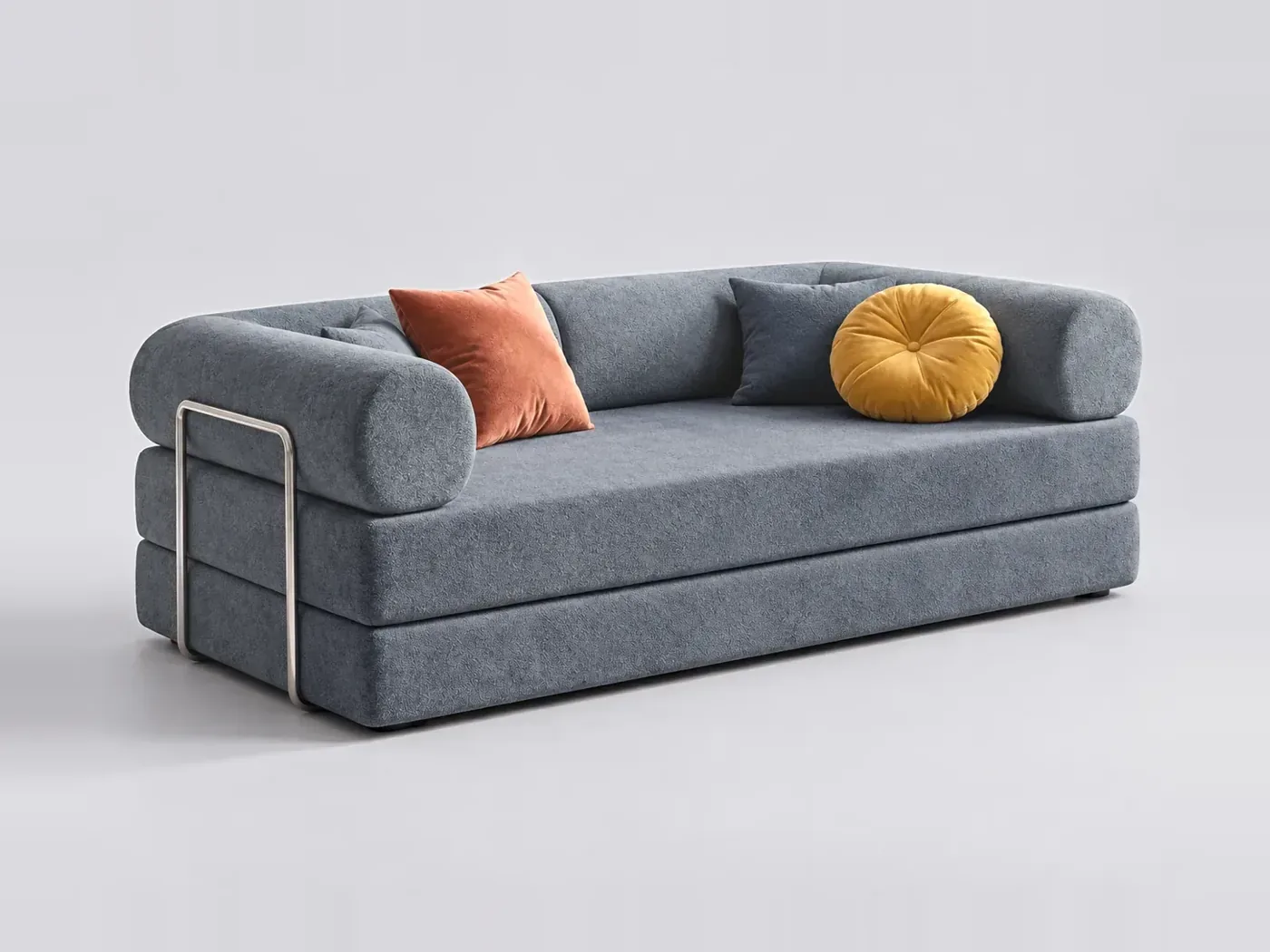 Canapé Wendy Maisons du Monde, 2 places modulable convertible, coloris bleu foncé