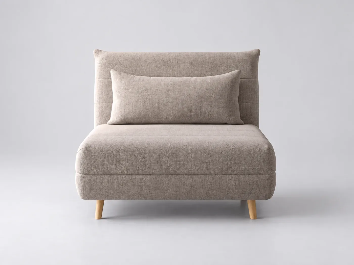Canapé Nio Maisons du Monde, 1 place droit convertible, coloris beige