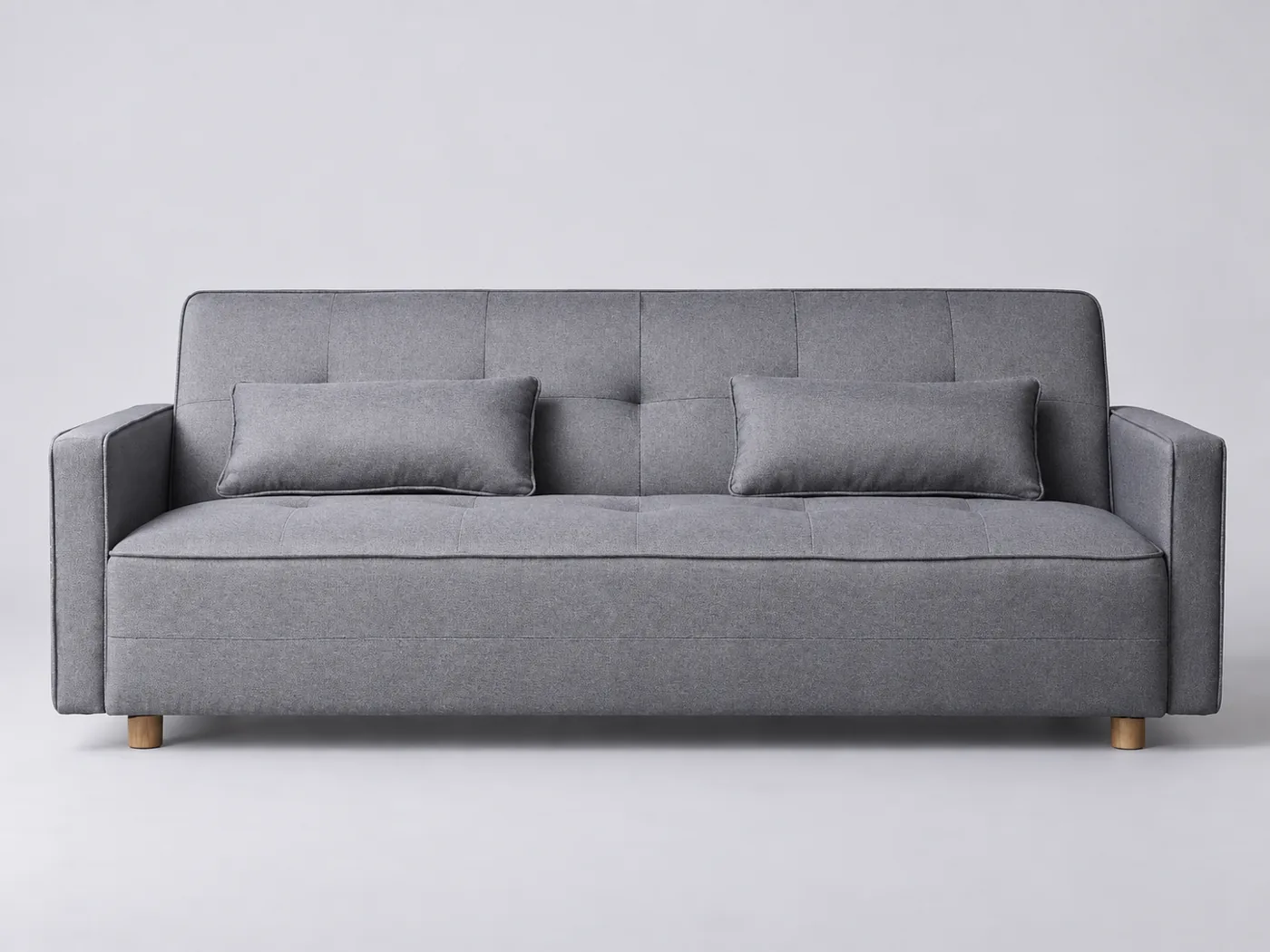 Canapé Copenhague Maisons du Monde, 3 places droit convertible, coloris gris