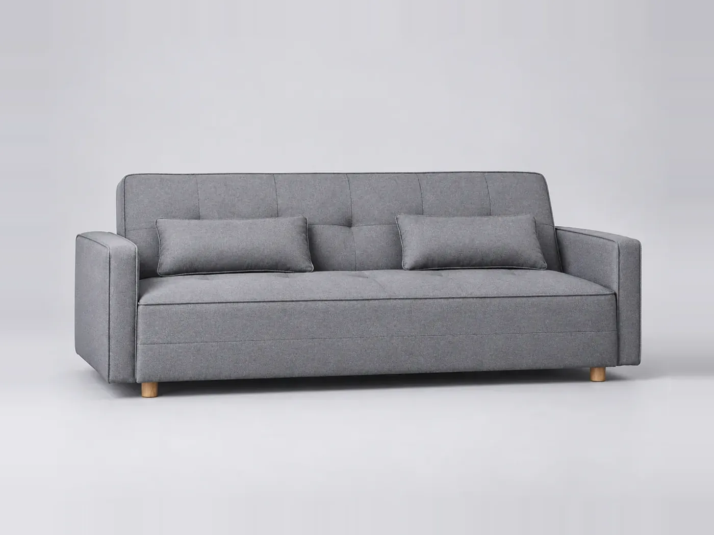 Canapé Copenhague Maisons du Monde, 3 places droit convertible, coloris gris