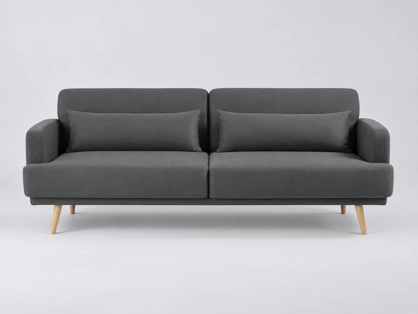 Canapé Elvis Maisons du Monde, 4 places droit convertible, coloris gris