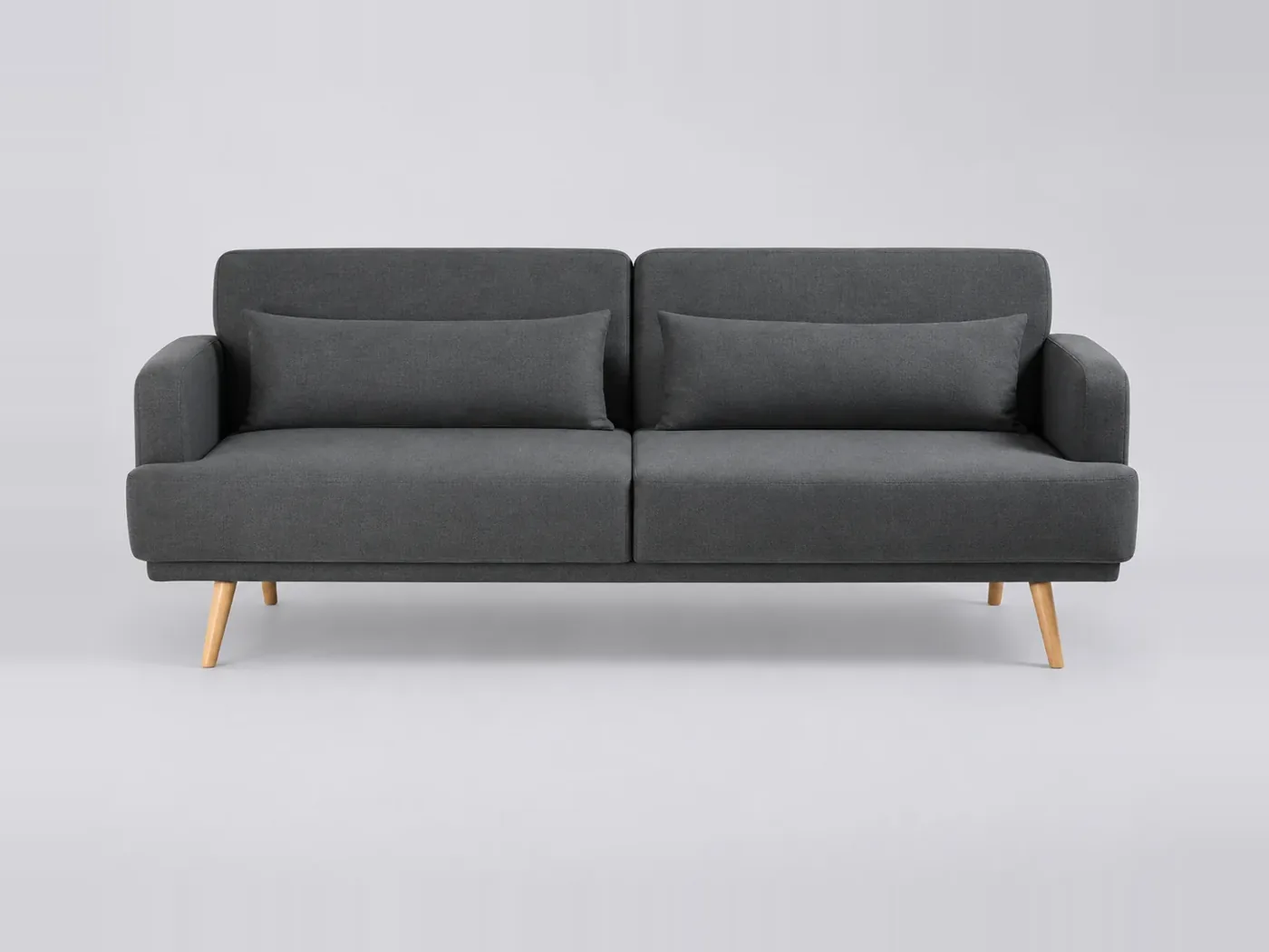 Canapé Elvis Maisons du Monde, 4 places droit convertible, coloris gris