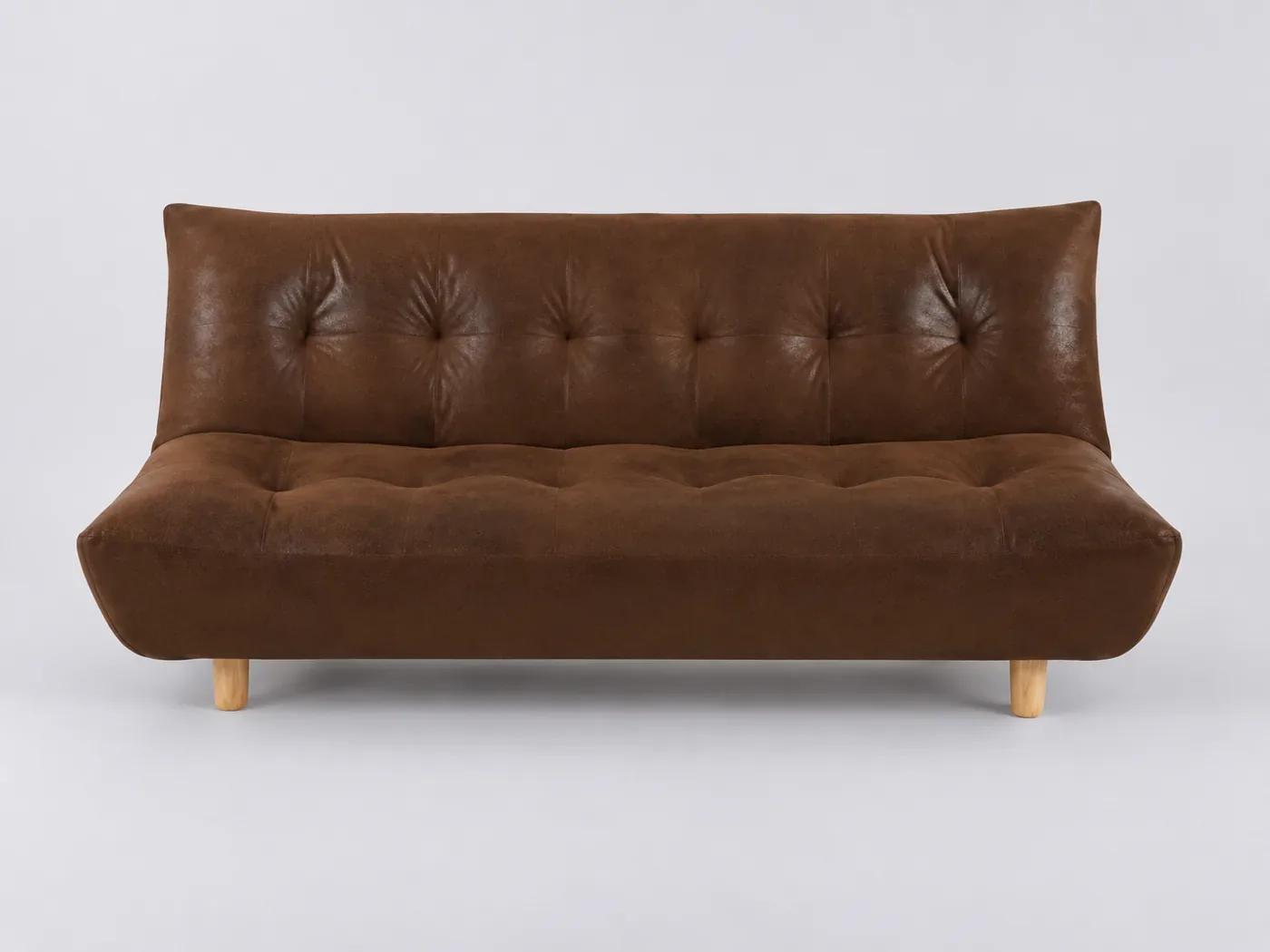 Canapé Cloud Maisons du Monde, 3 places droit convertible, suédine, coloris marron