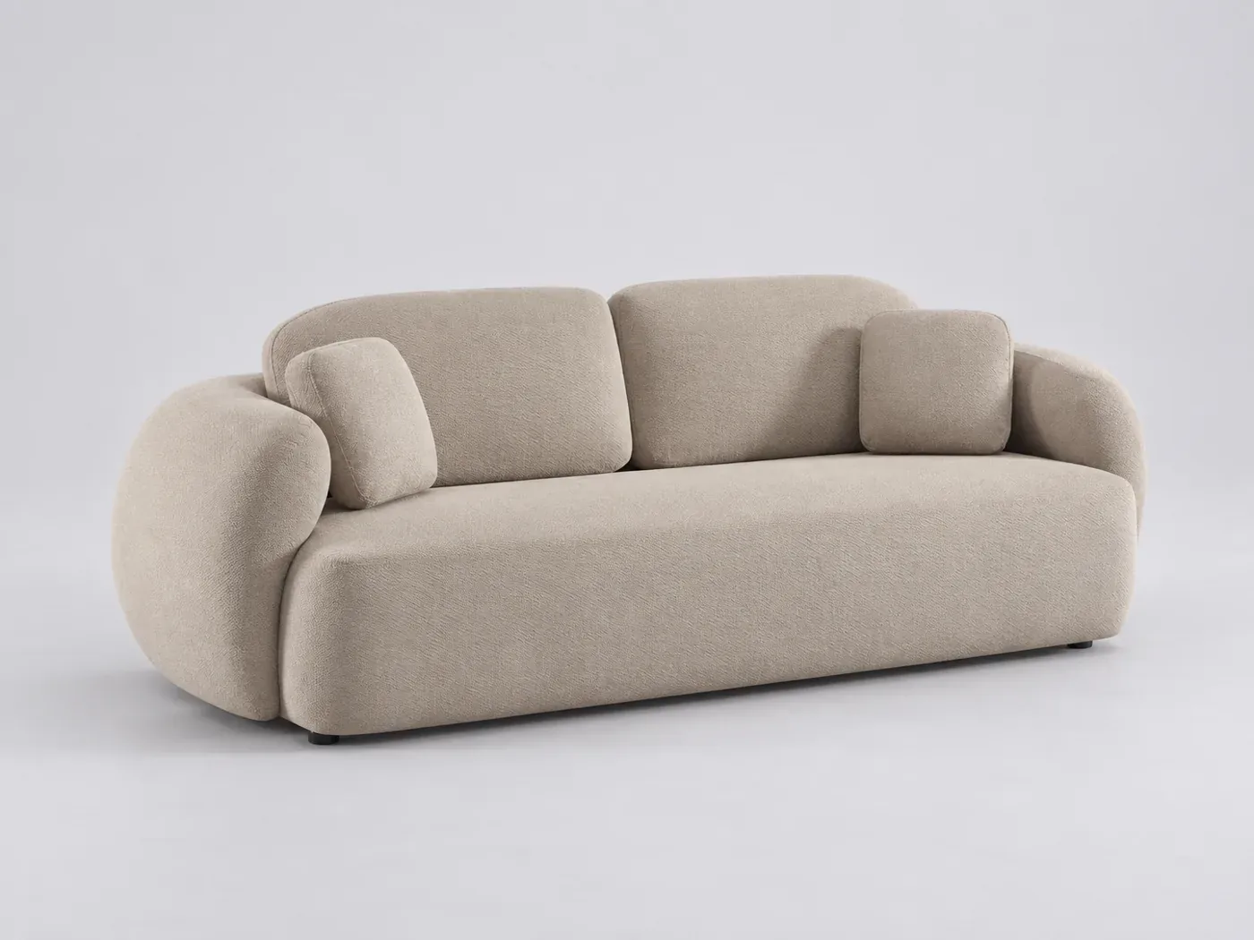 Canapé Cloud Maisons du Monde, 3 places droit fixe, coloris beige