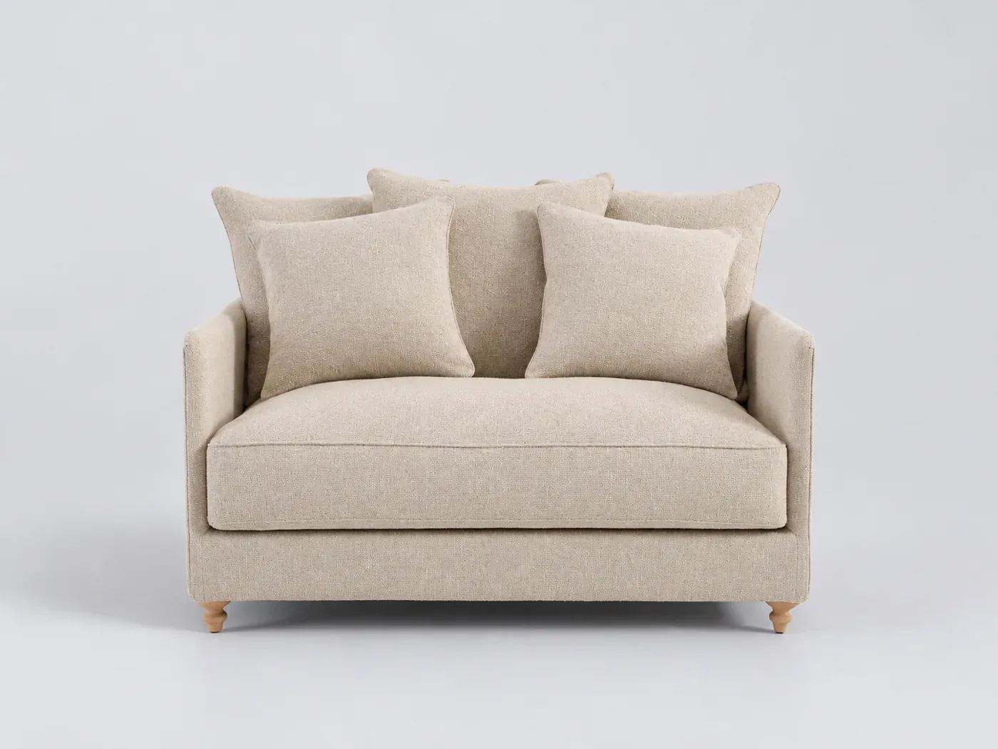 Canapé Lazare La Redoute, 2 places droit convertible, bouclette, coloris sable