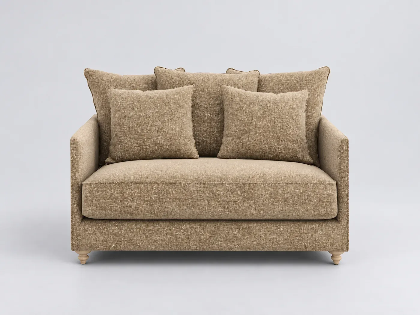 Canapé Lazare La Redoute, 2 places droit convertible, coton, coloris chamois