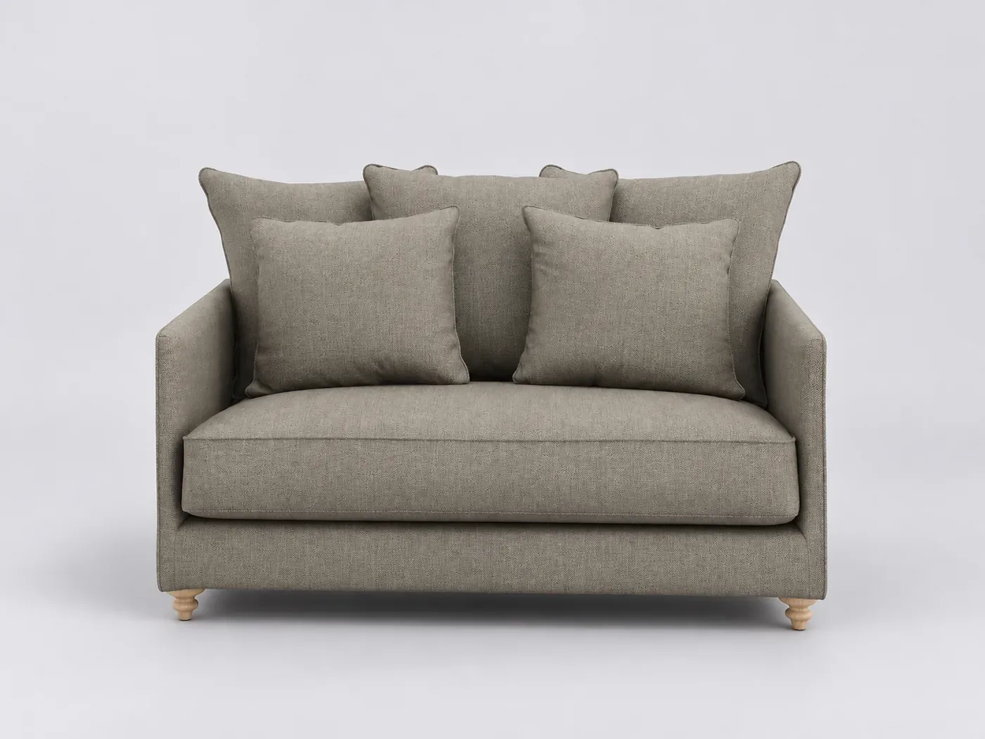 Canapé Lazare AM.PM, 2 places droit convertible, tweedé, coloris naturel/gris clair