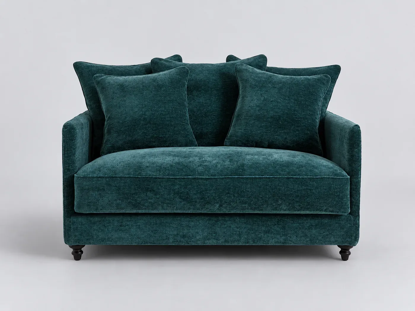 Canapé Lazare La Redoute, 2 places droit convertible, velours, coloris bleu pétrole
