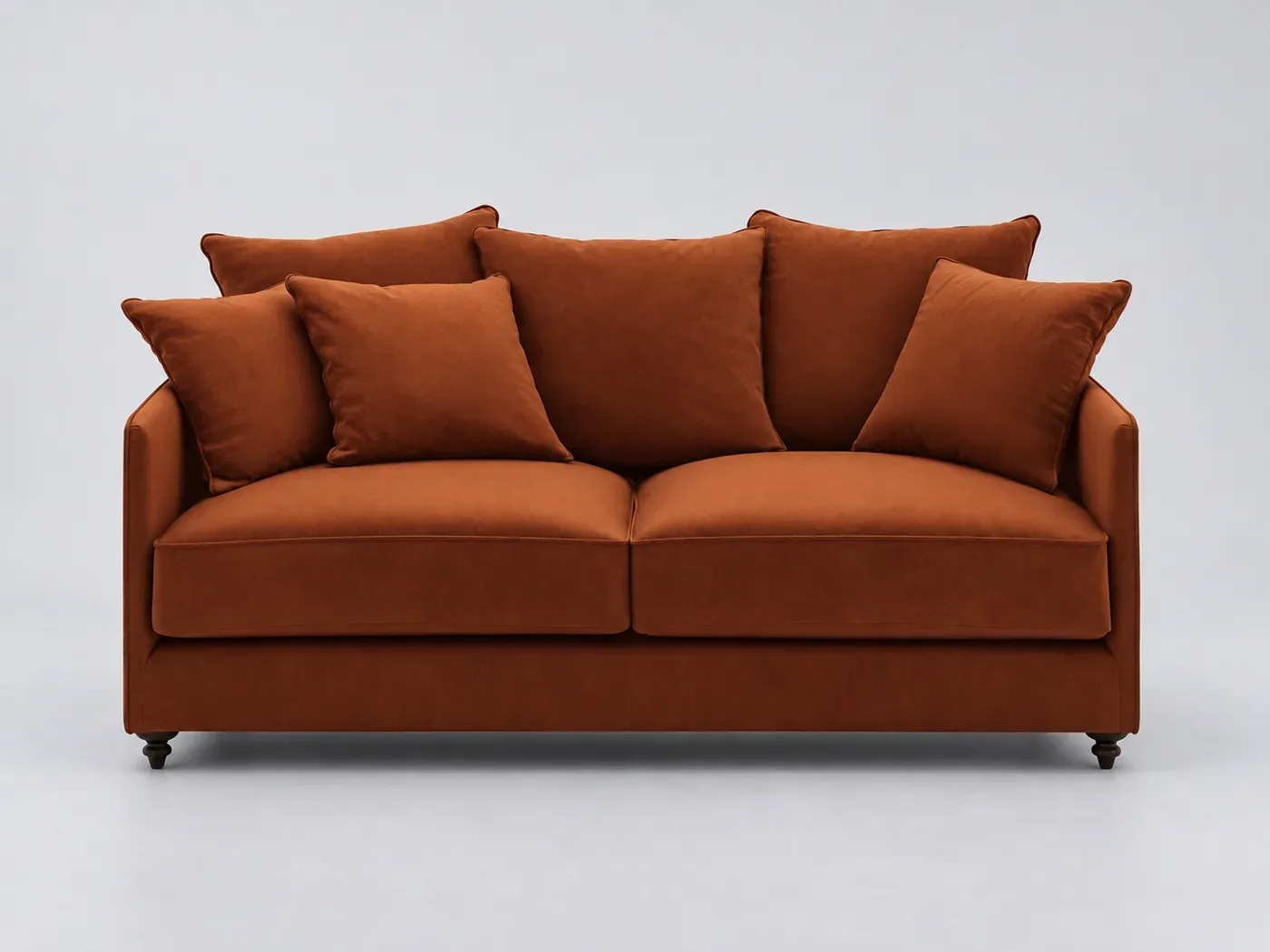 Canapé Lazare La Redoute, 3 places droit convertible, velours, coloris caramel