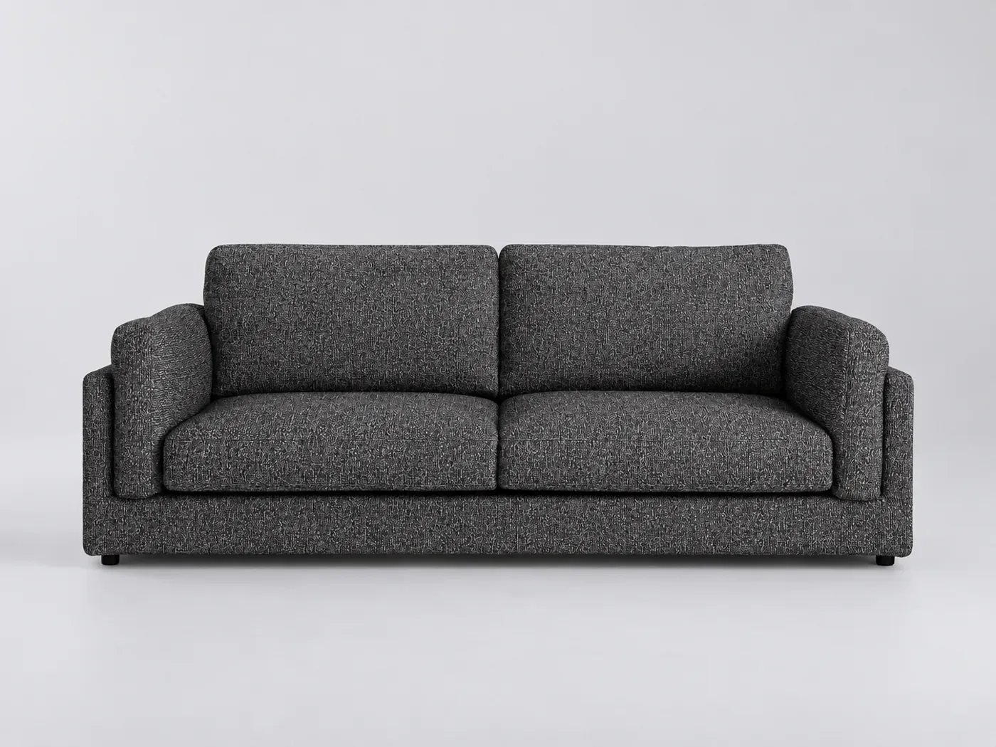 Canapé Cesar AMPM, 3 places droit convertible, bouclette, marque La Redoute, coloris noir