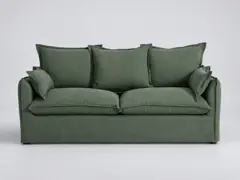 Canapé Odna La Redoute, 2 places droit fixe, polyester, coloris vert forêt