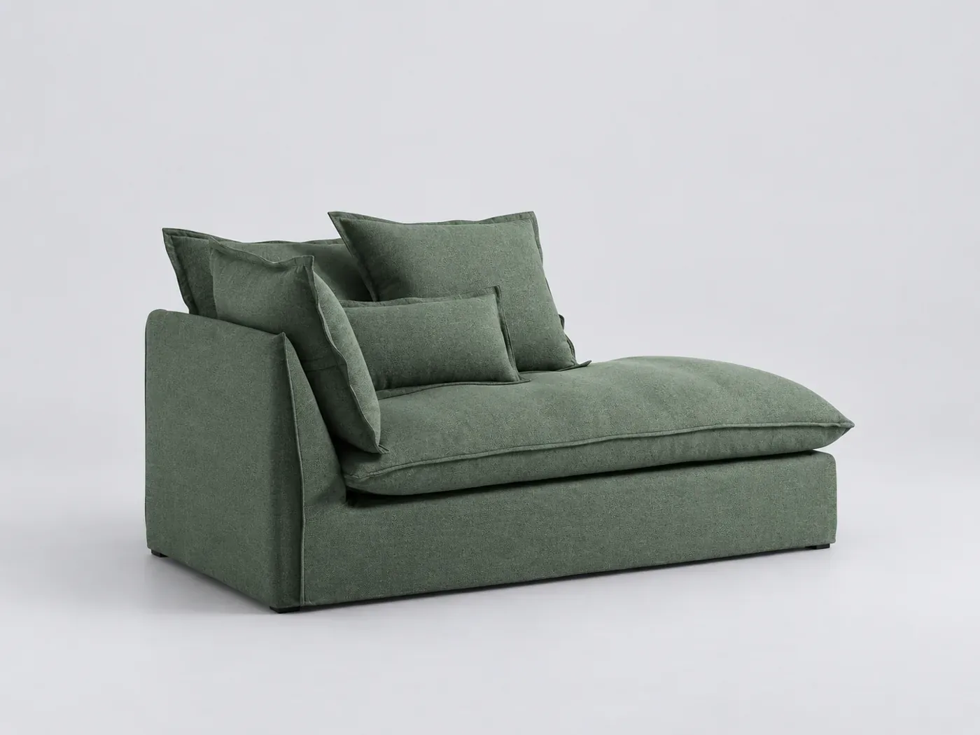 Canapé Odna La Redoute, méridienne seule, coloris vert forêt