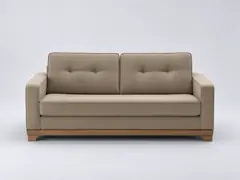 Canapé Ajis La Redoute, 2 places droit convertible, coton et lin, coloris sable