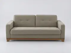 Canapé Ajis La Redoute, 2 places droit convertible, tissu chiné, coloris beige naturel