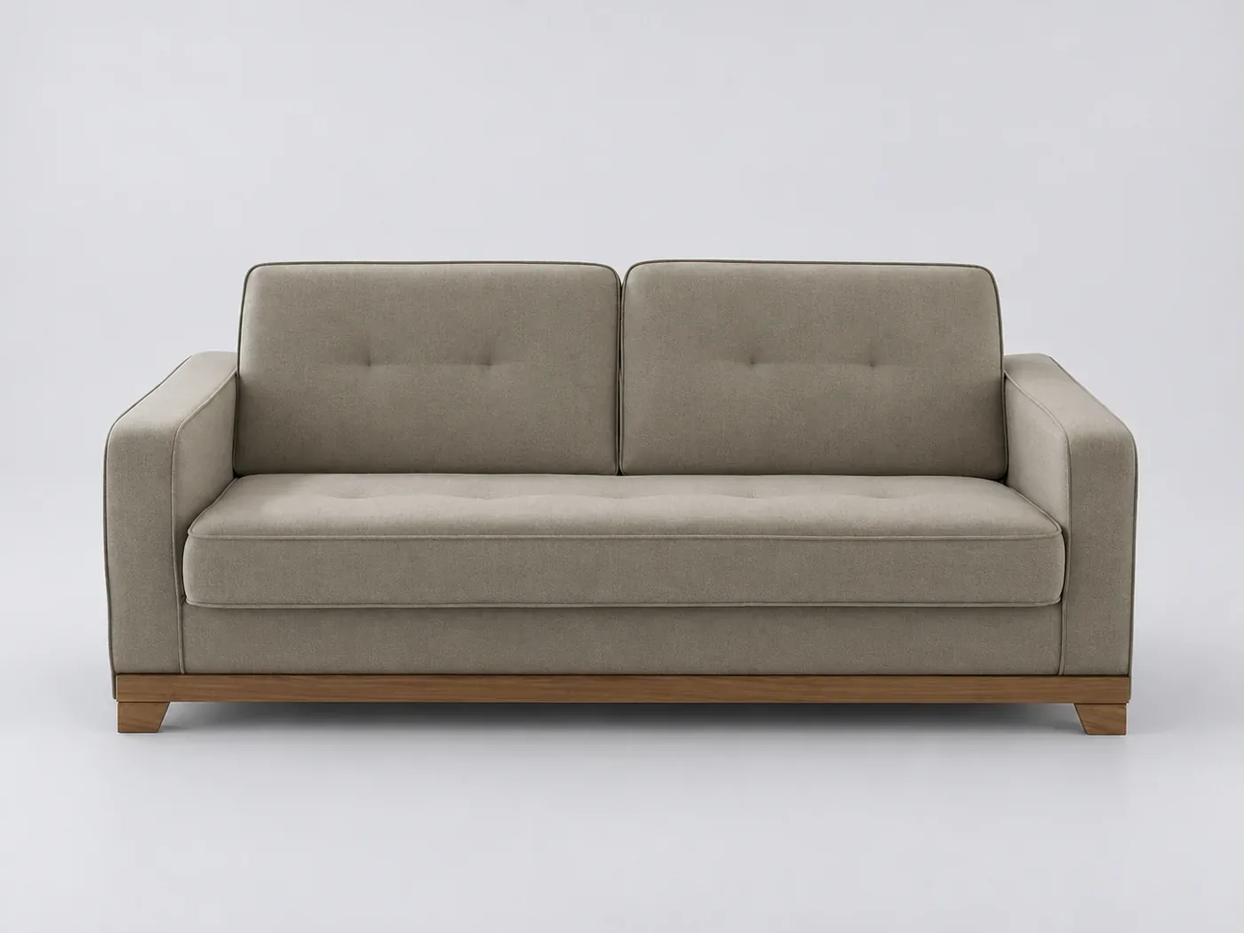 Canapé Ajis So'Home, 2 places droit convertible, tissu chiné, coloris beige naturel