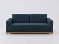 Canapé Ajis La Redoute, 3 places droit convertible, coloris bleu nuit