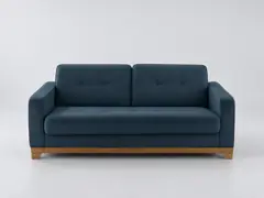 Canapé Ajis La Redoute, 2 places droit fixe, coloris bleu nuit