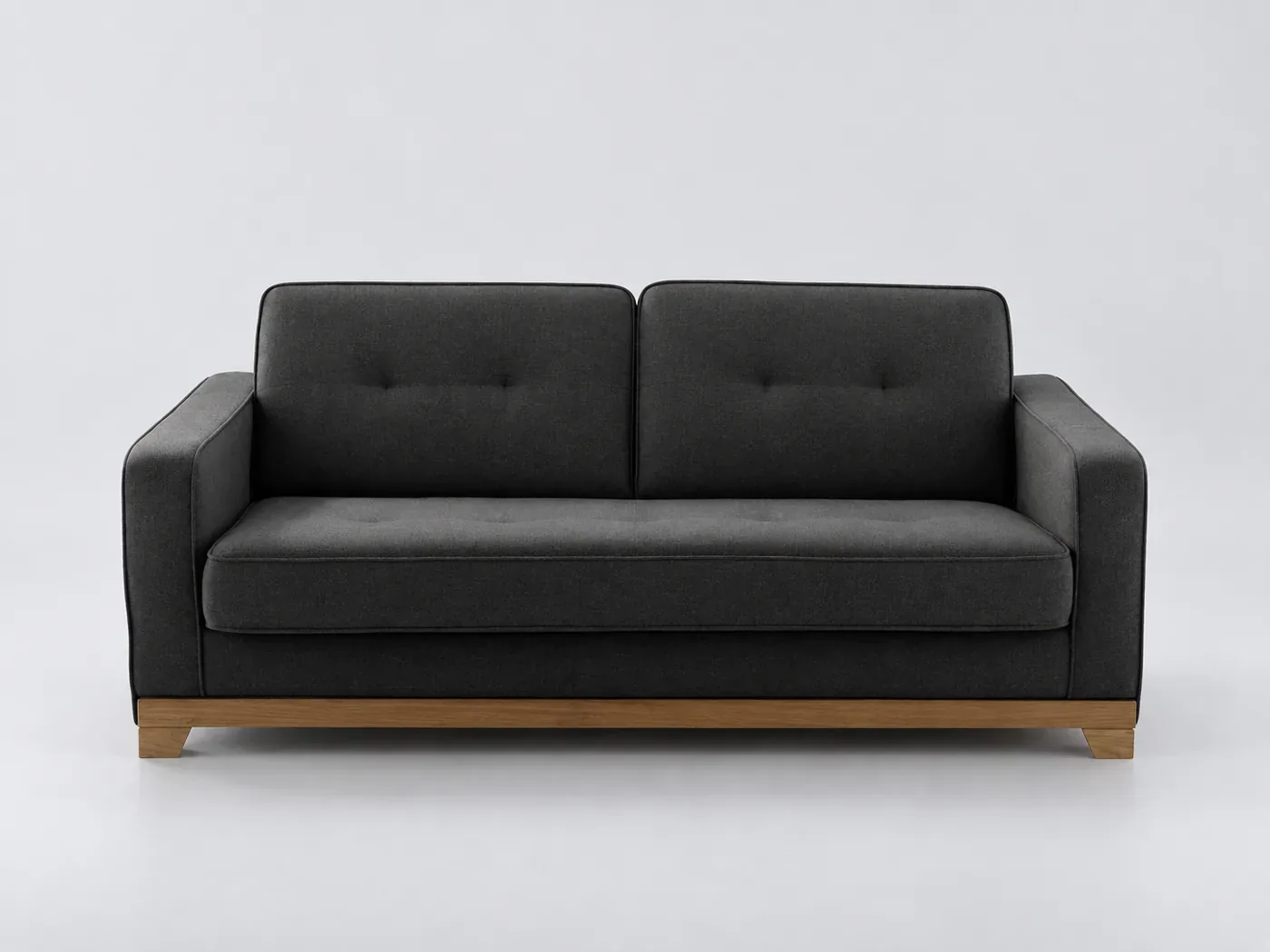 Canapé Ajis La Redoute, 3 places droit fixe, coloris gris anthracite