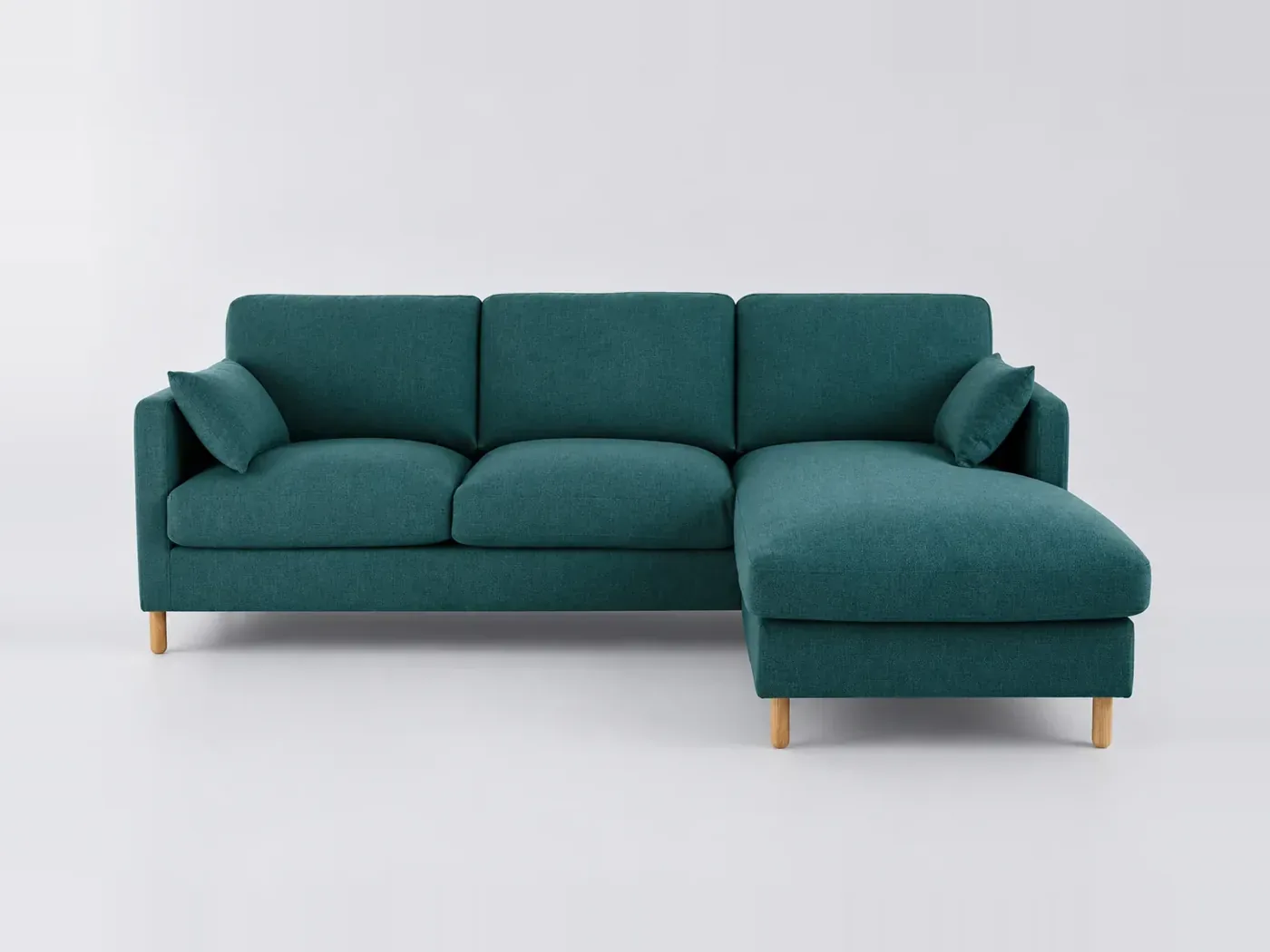 Canapé Julian Maisons du Monde, 5 places d'angle fixe, coloris pétrole