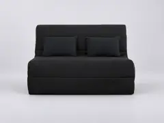 Canapé Olivia Maisons du Monde, 2 places droit convertible, coloris noir
