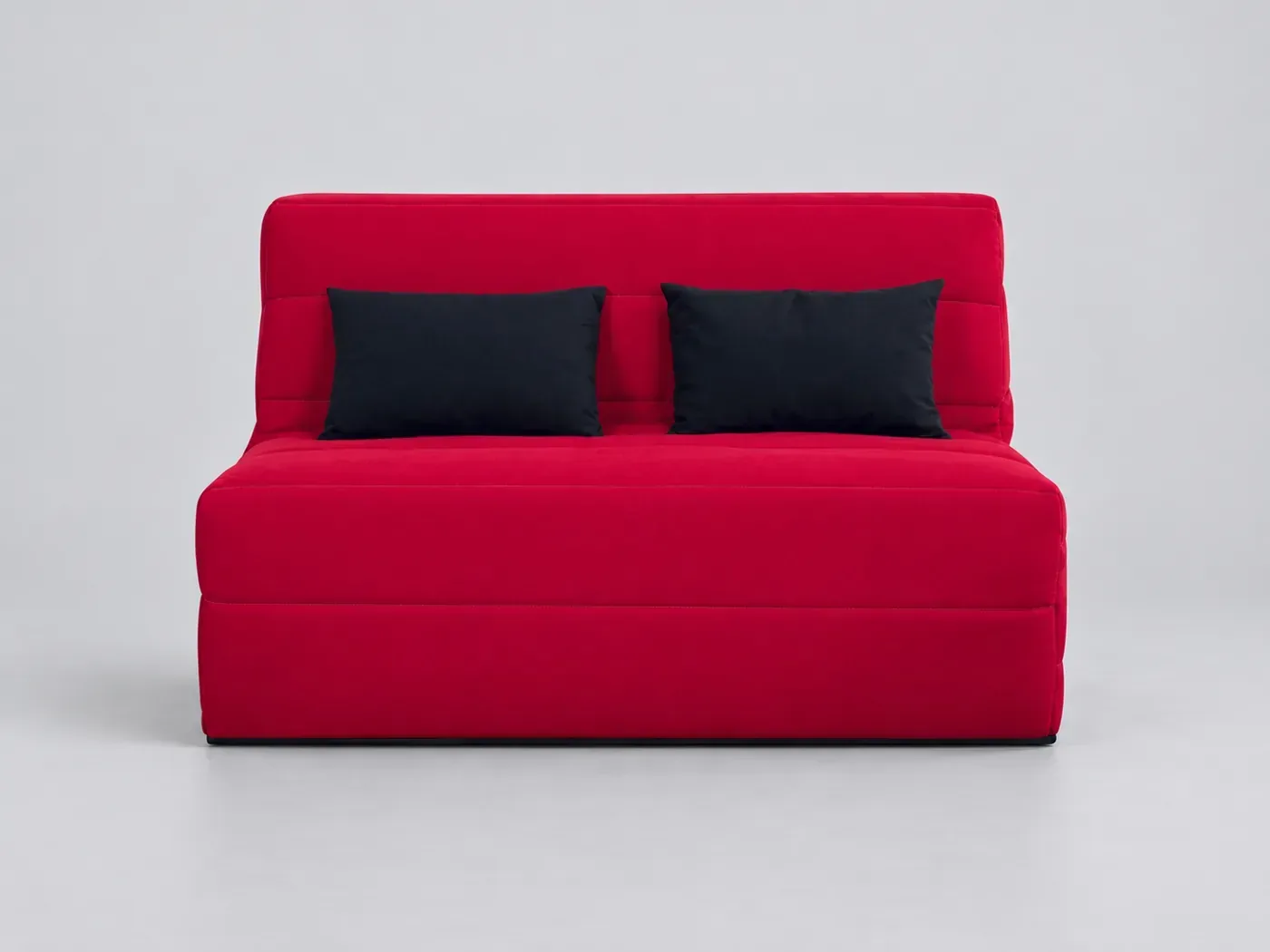 Canapé Olivia Maisons du Monde, 2 places droit convertible, coloris rouge