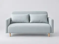 Canapé Nia Maisons du Monde, 2 places droit convertible, coloris vert d'eau