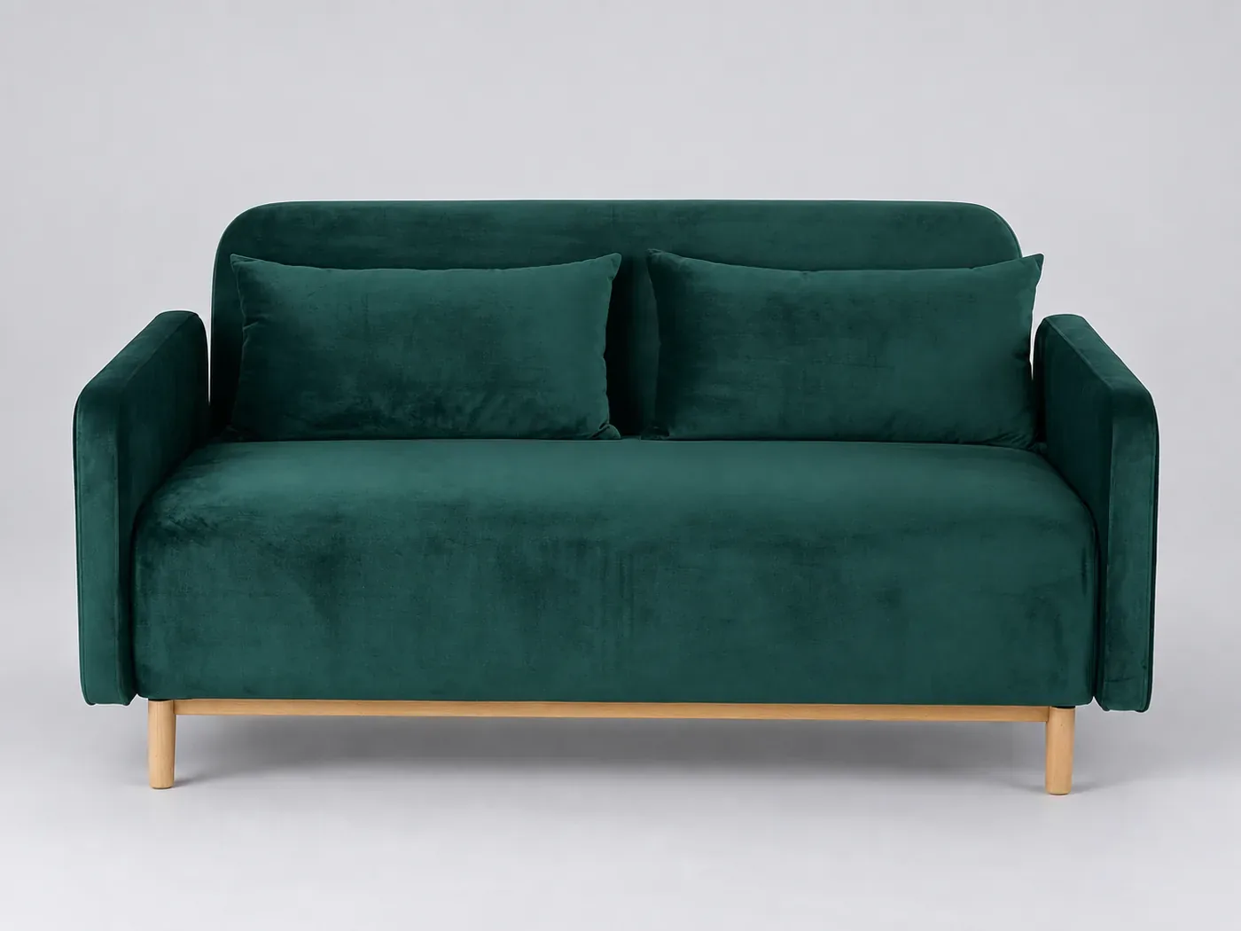 Canapé Nia Maisons du Monde, 2 places droit convertible, velours