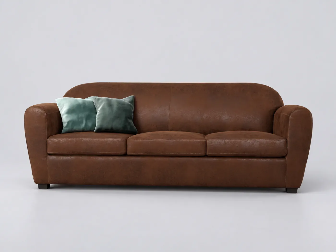 Canapé Owen Best Mobilier, 2 places droit fixe, cuir, coloris marron