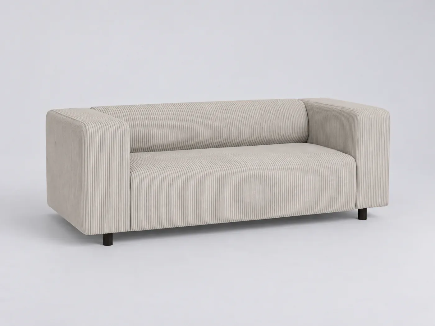 Canapé Nils Maisons du Monde, 2 places droit fixe, coloris beige