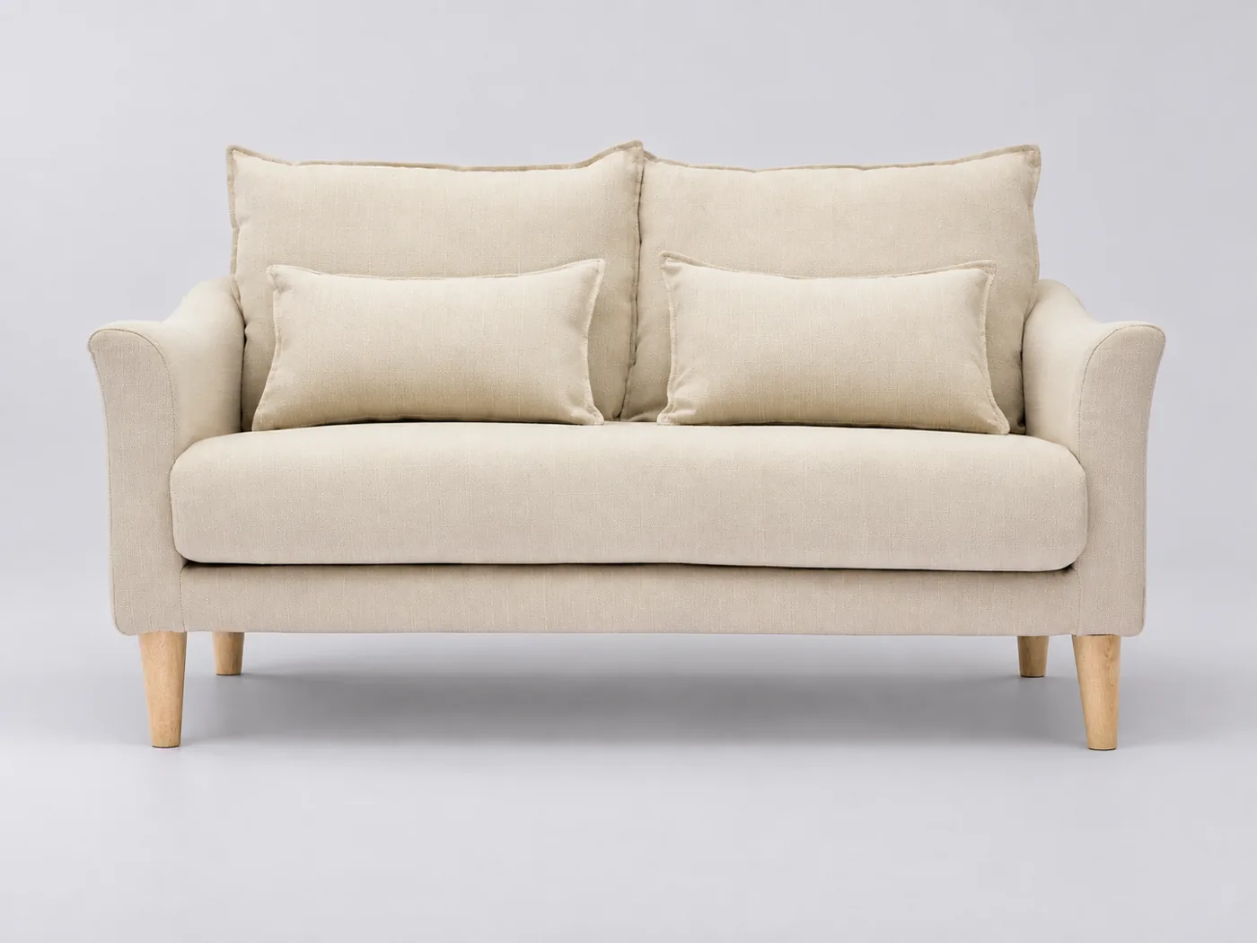 Canapé Kate Miliboo, 2 places droit fixe, coloris beige
