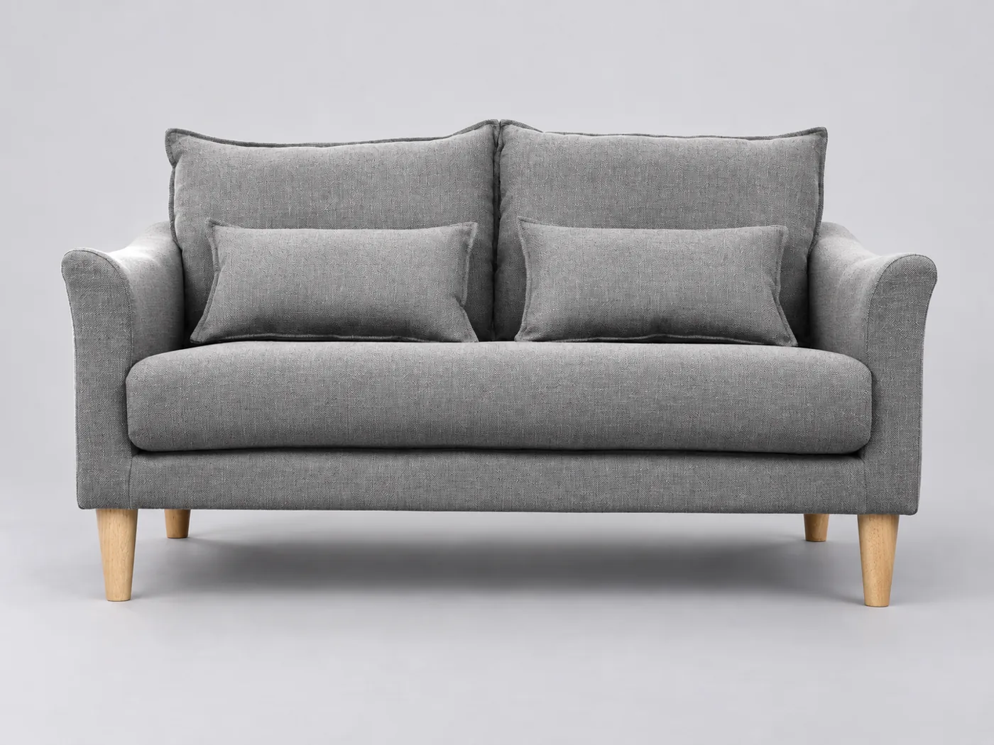 Canapé Kate Miliboo, 2 places droit fixe, coloris gris