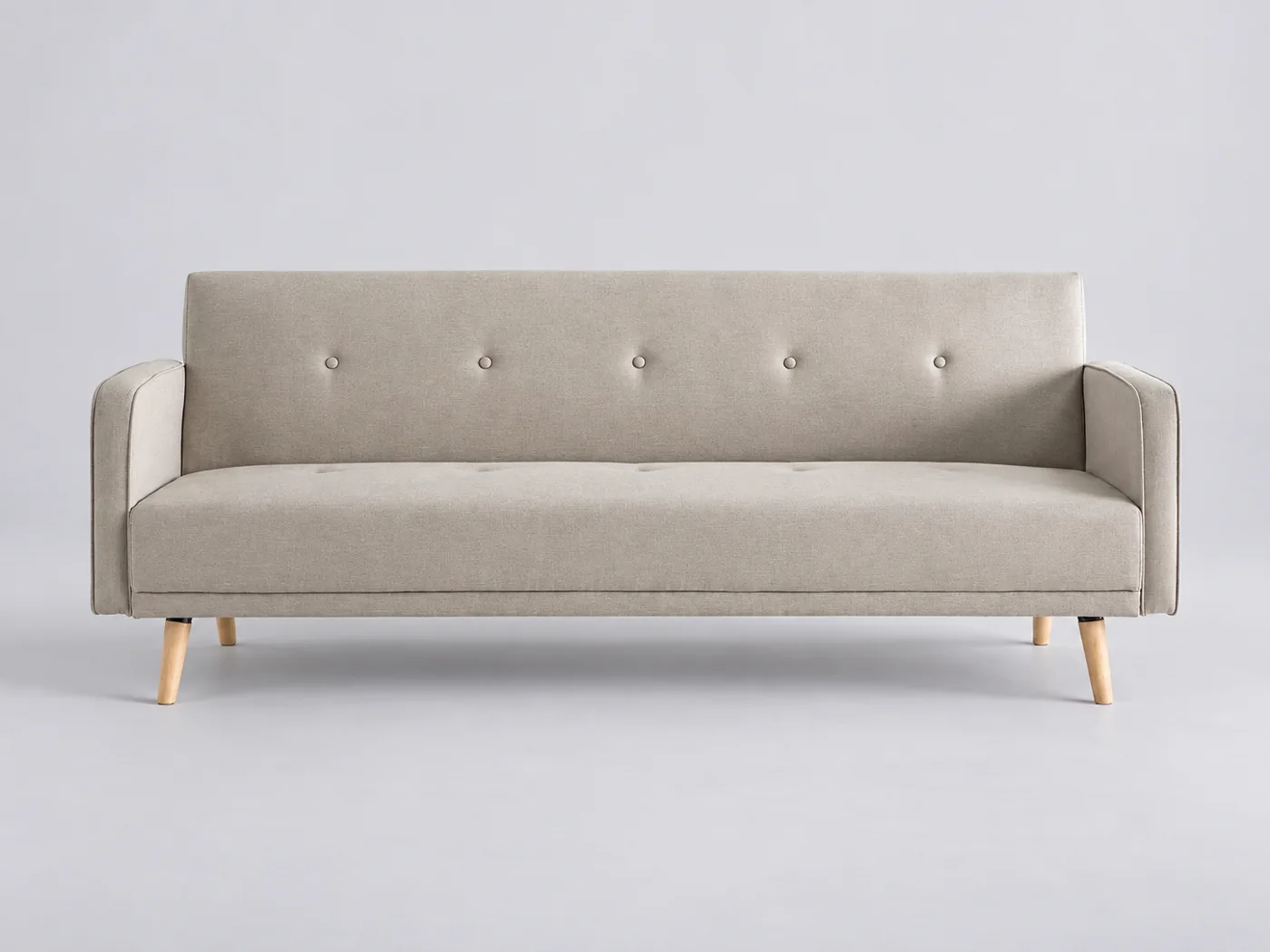 Canapé Ulla Miliboo, 3 places droit convertible, coloris beige