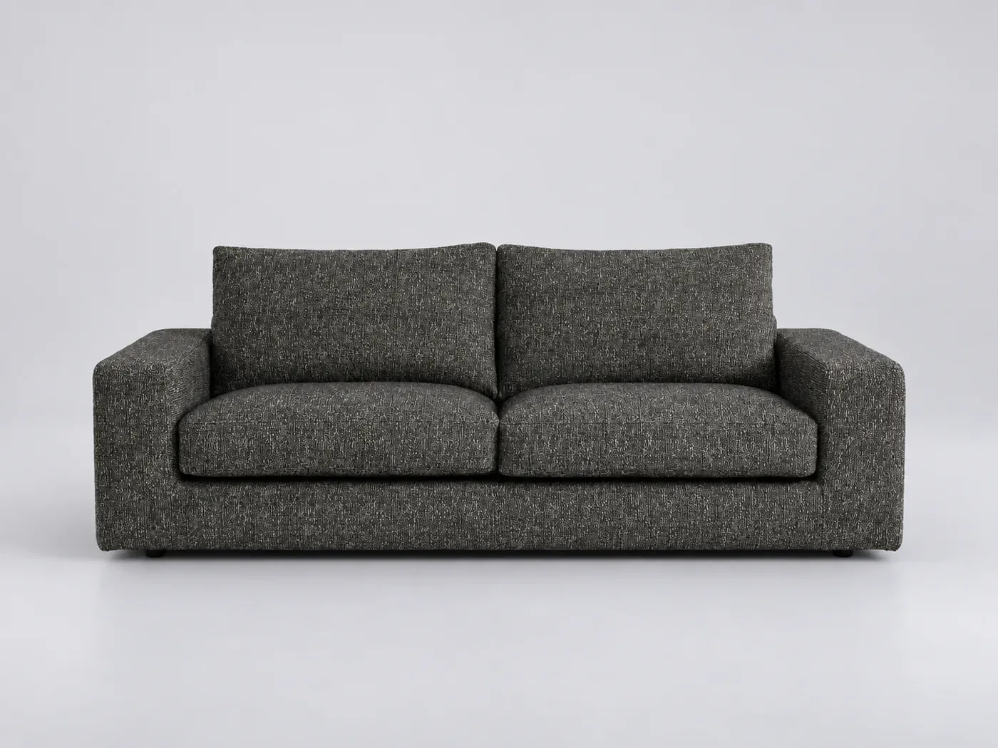 Canapé Skander AM.PM, 3 places droit convertible, bouclette, coloris noir