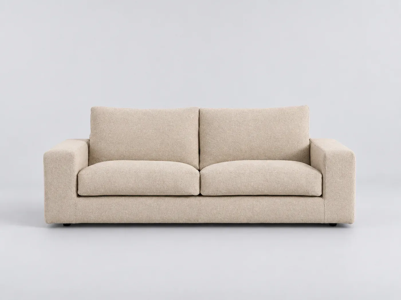Canapé Skander La Redoute, 3 places droit convertible, bouclette, coloris sable