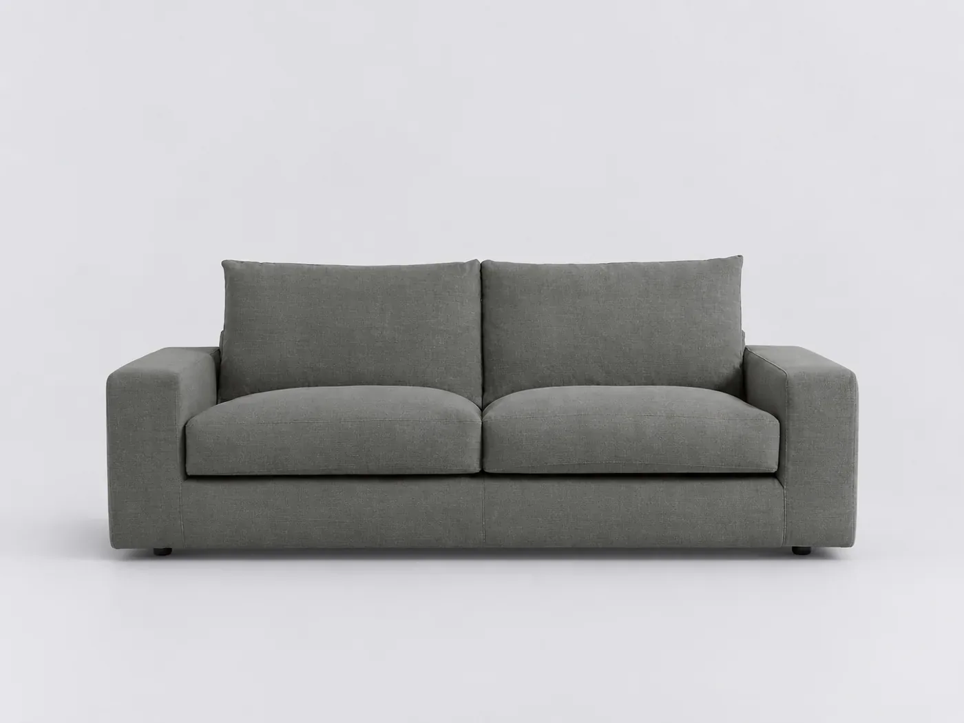 Canapé Skander La Redoute, 3 places droit convertible, coton et lin, coloris anthracite
