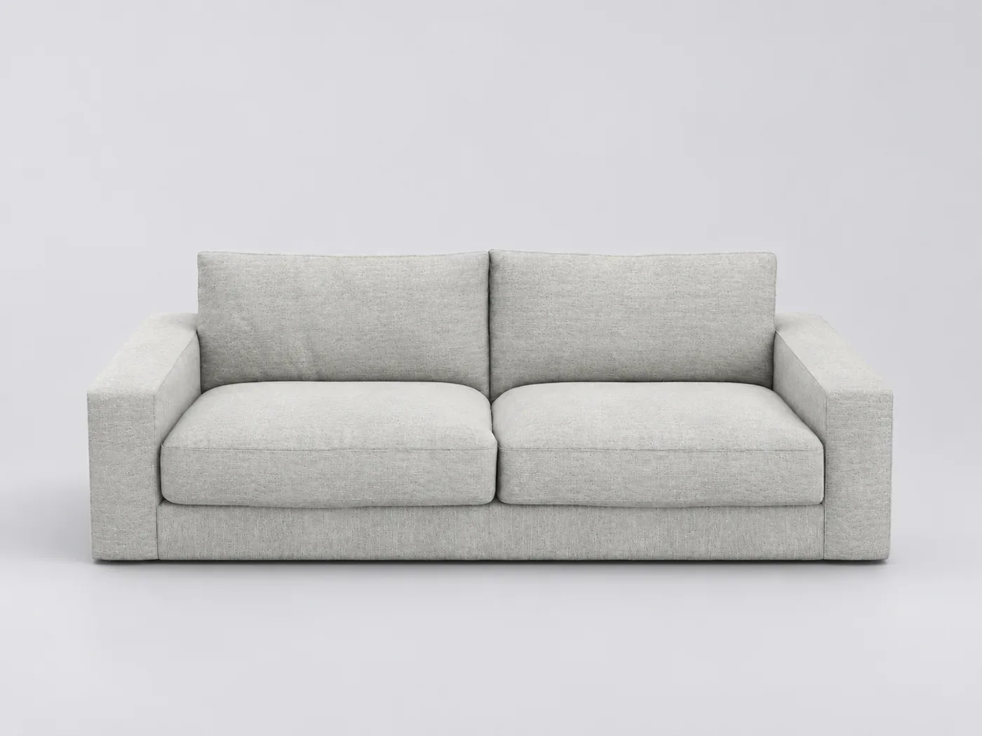 Canapé Skander La Redoute, 3 places droit convertible, toile jaspée, coloris gris/blanc