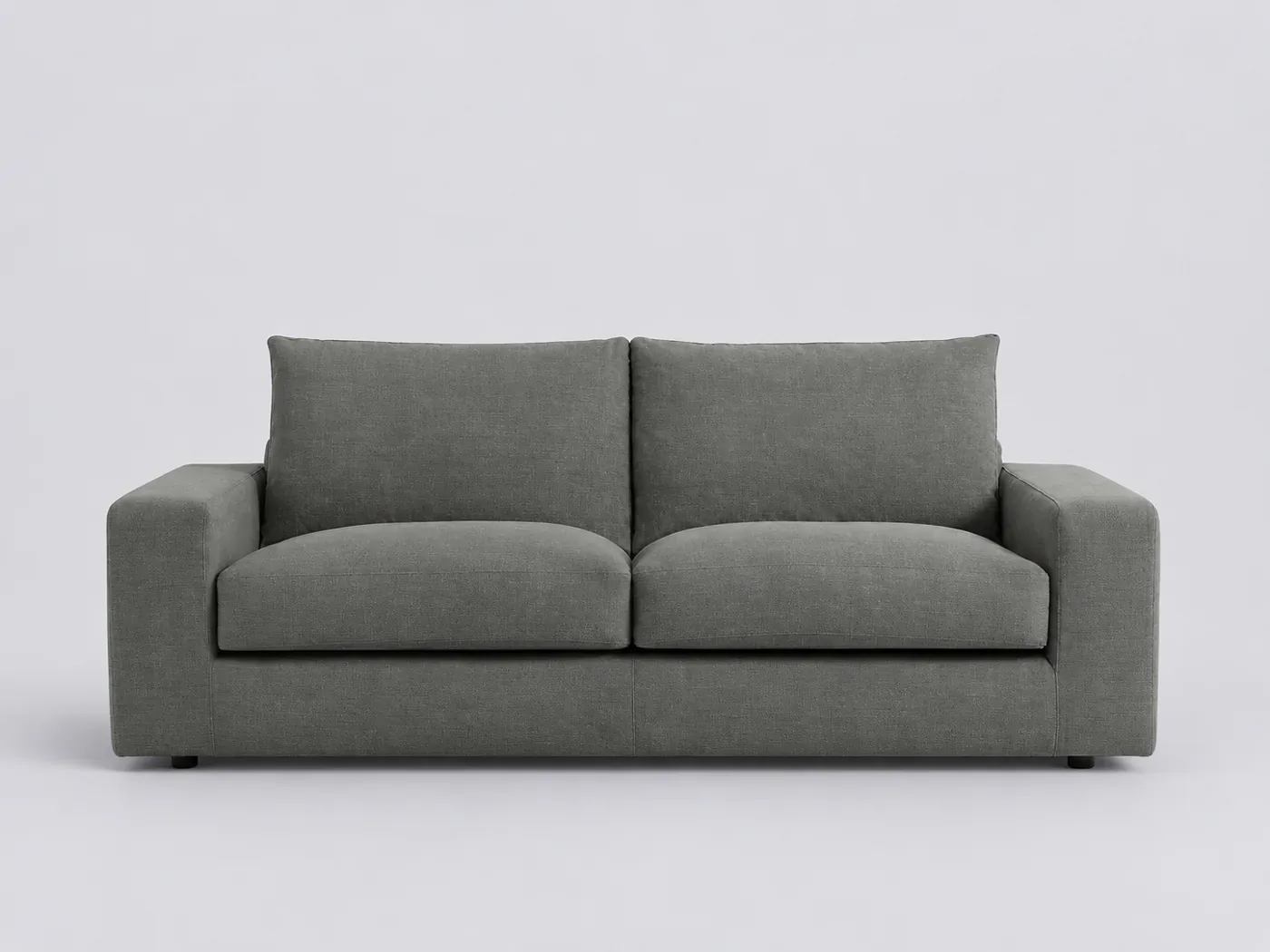 Canapé Skander La Redoute, 3 places droit fixe, lin, coloris anthracite