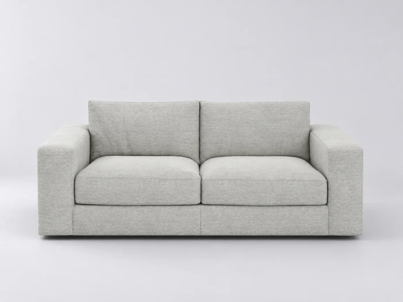 Canapé Skander La Redoute, 3 places droit fixe, toile jaspée, coloris gris/blanc