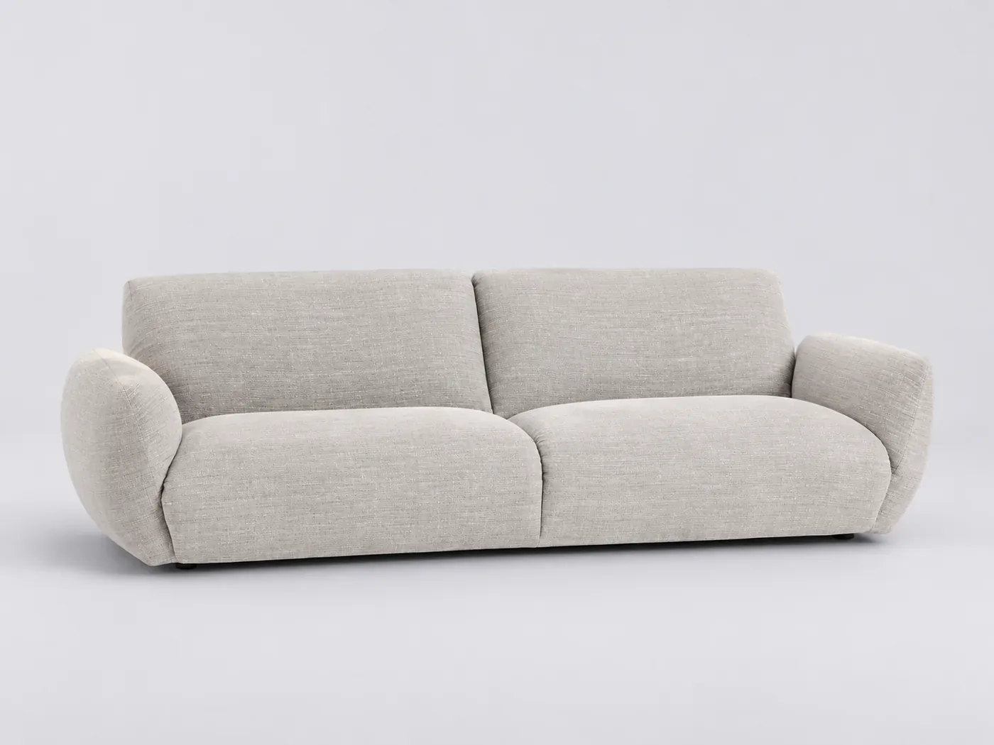 Canapé Spogano La Redoute, 4 places droit fixe, coton et lin, coloris beige