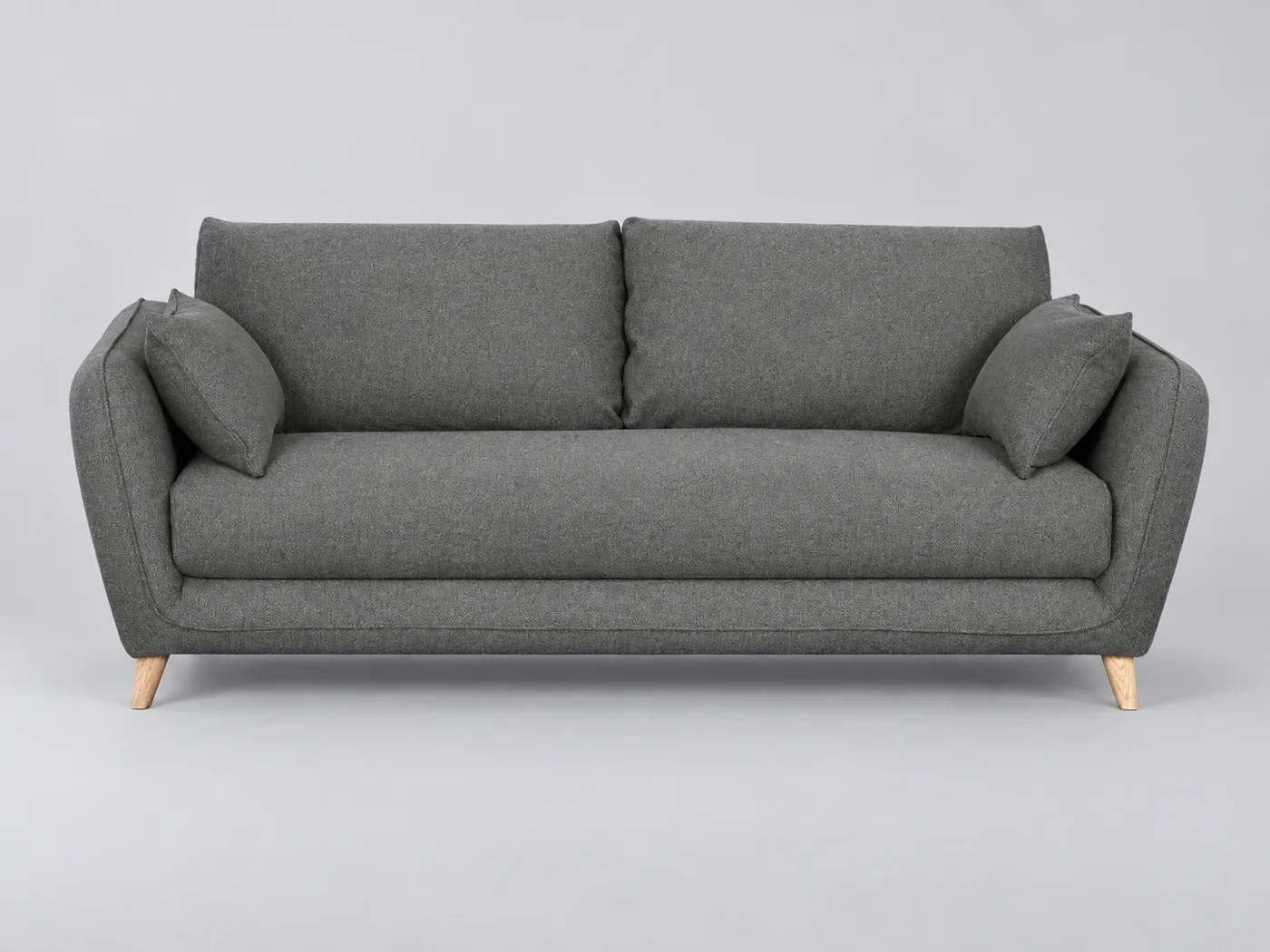 Canapé Creep Miliboo, 3 places droit convertible, coloris gris anthracite