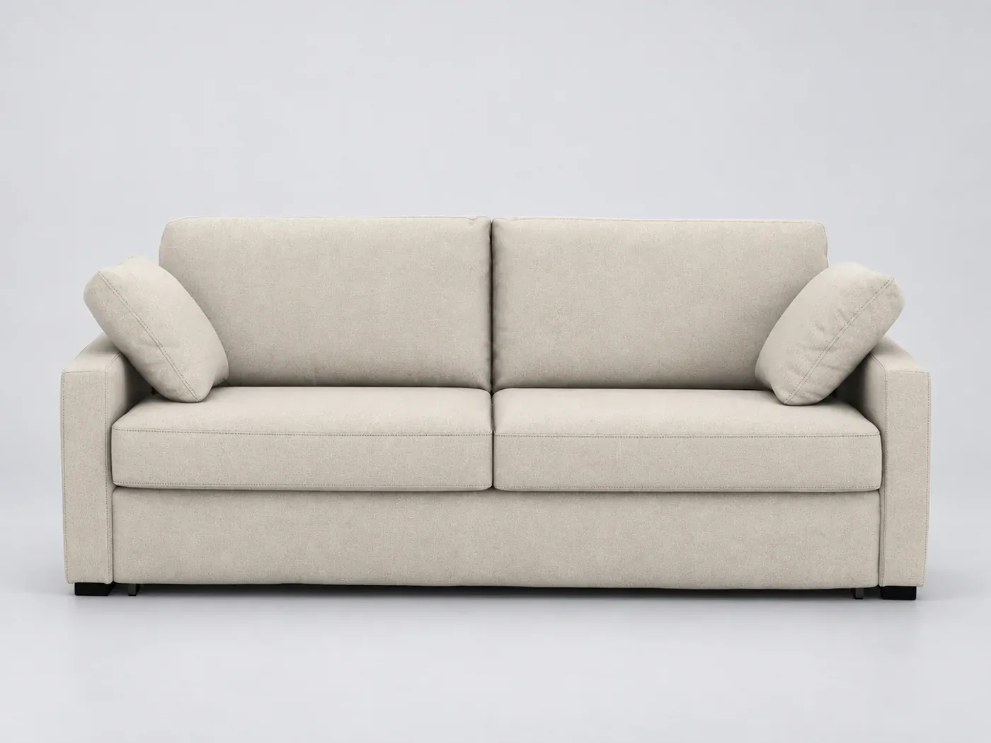 Canapé Timor La Redoute, 3 places droit convertible, tissu texturé, coloris ecru