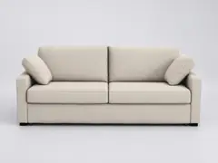 Canapé Timor La Redoute, 4 places droit convertible, tissu texturé, coloris ecru