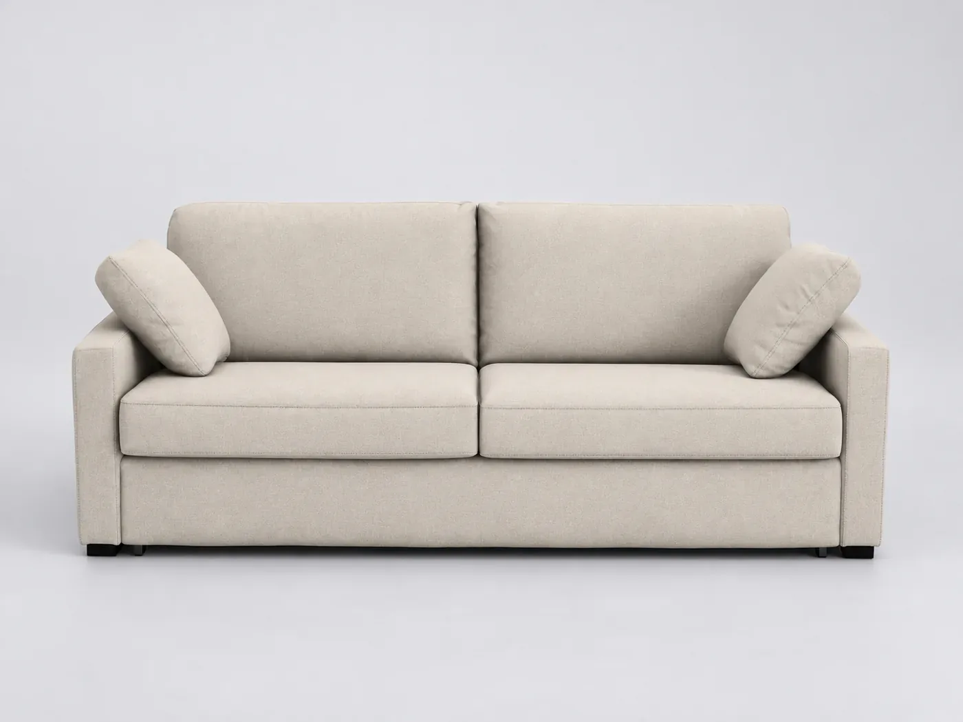 Canapé Timor La Redoute, 4 places droit convertible, tissu texturé, coloris ecru