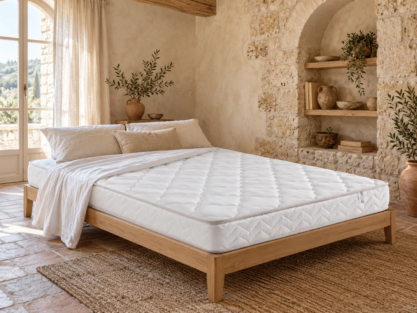 Matelas Cerise Camif en situation dans une chambre