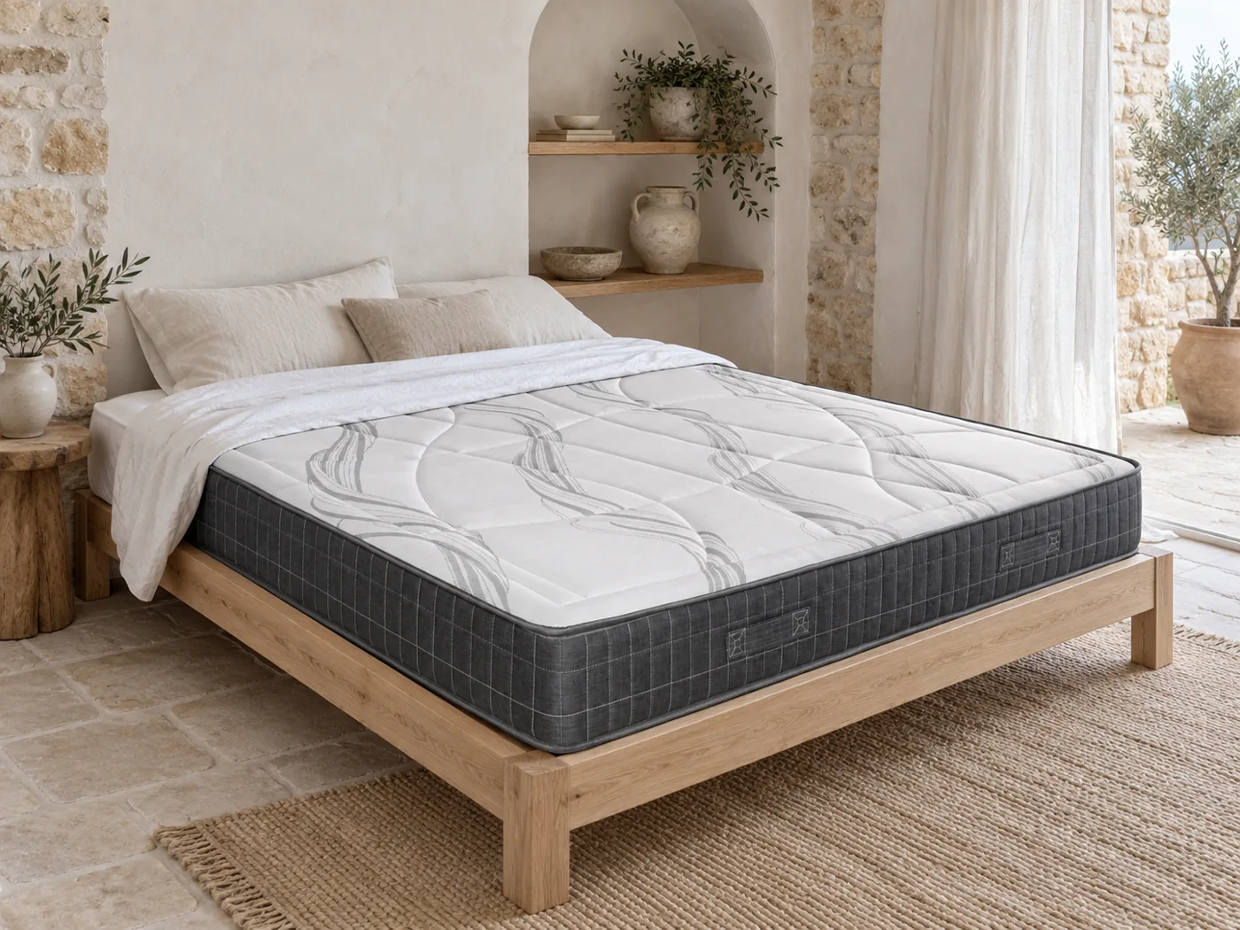 Matelas Jimy Miliboo en situation dans une chambre