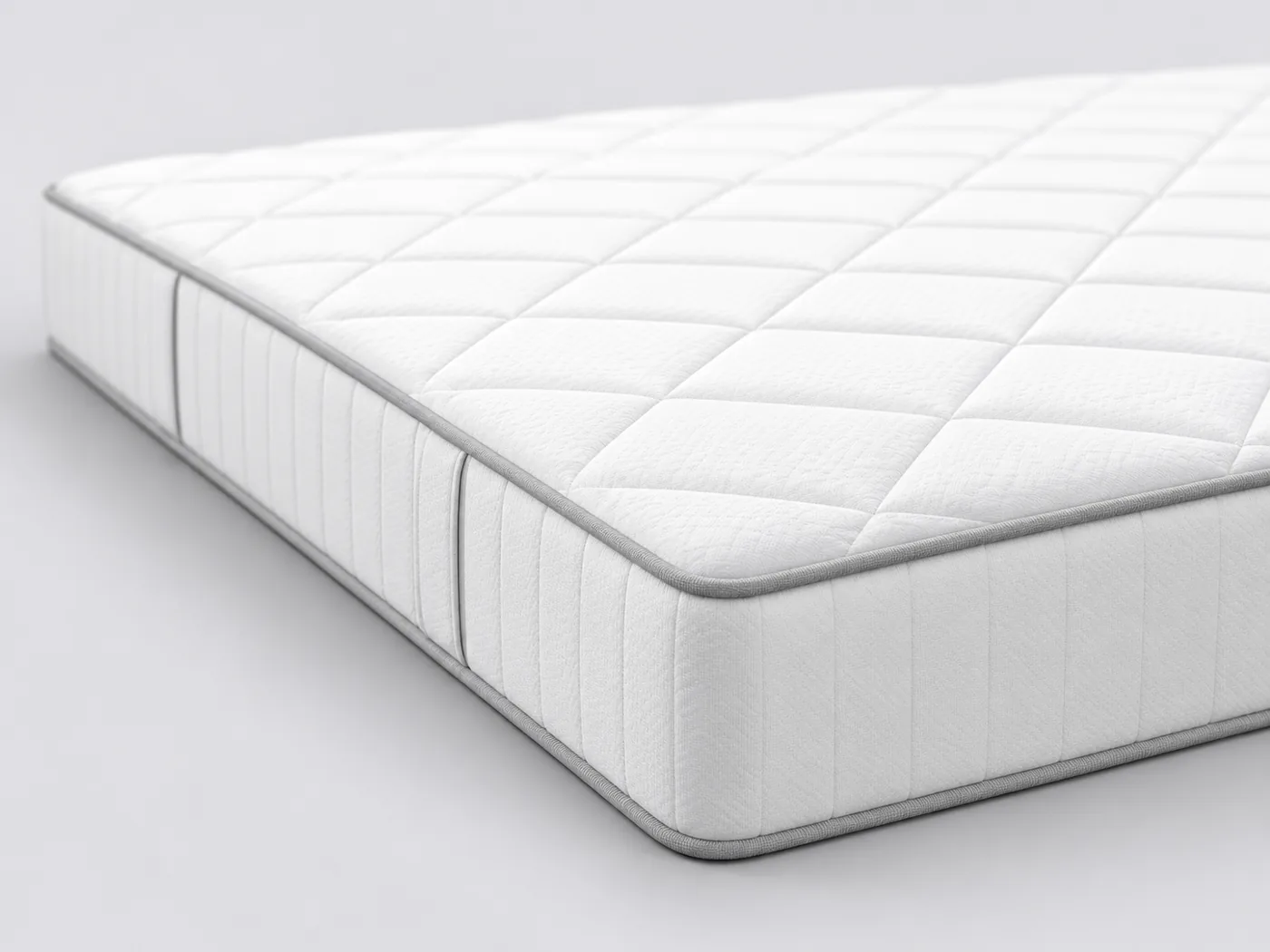 Matelas Latex 3 zones La Redoute, gros plan sur le flanc : épaisseur de 15 cm et poignées