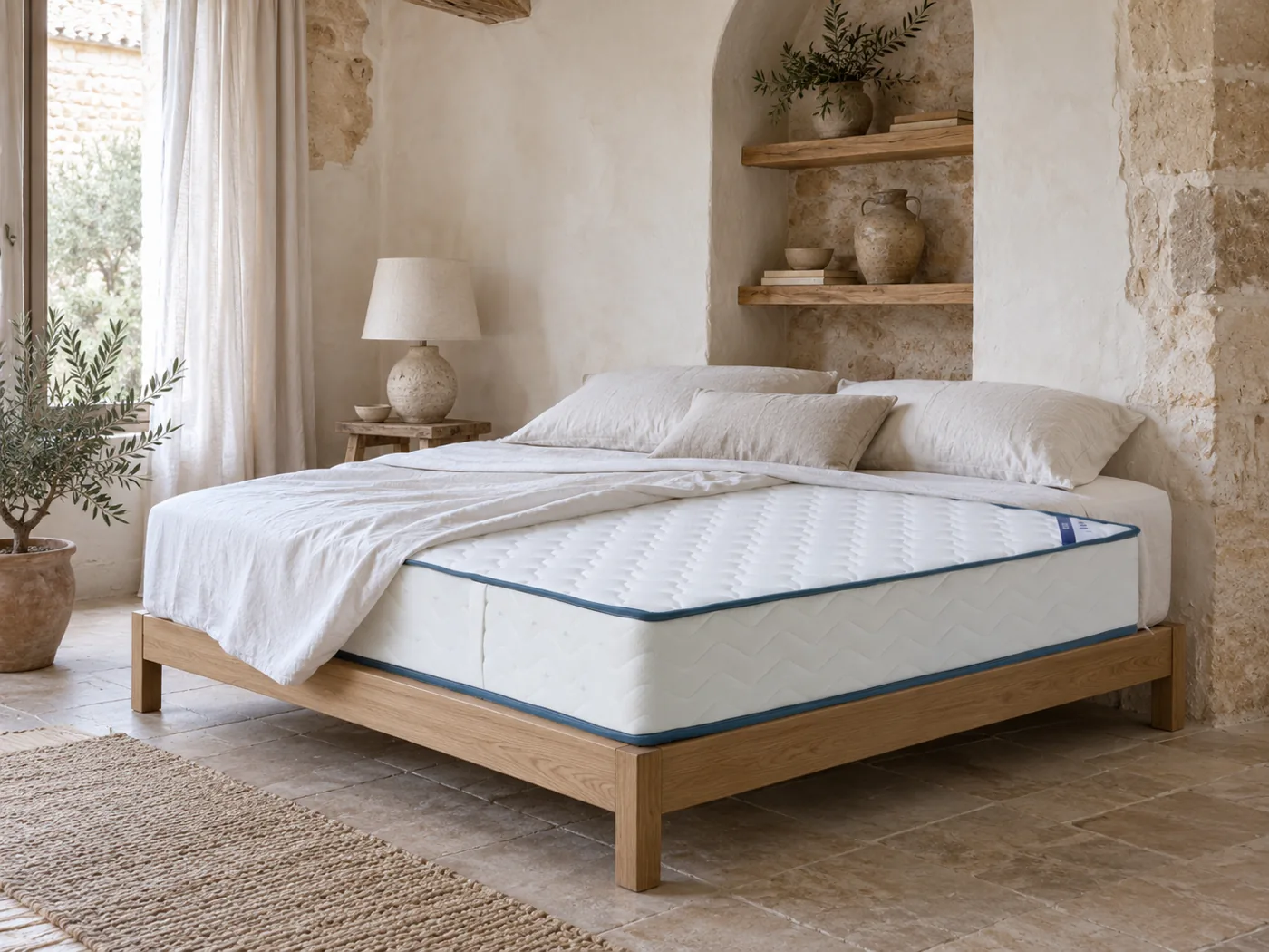 Matelas Mélusine Camif en situation dans une chambre