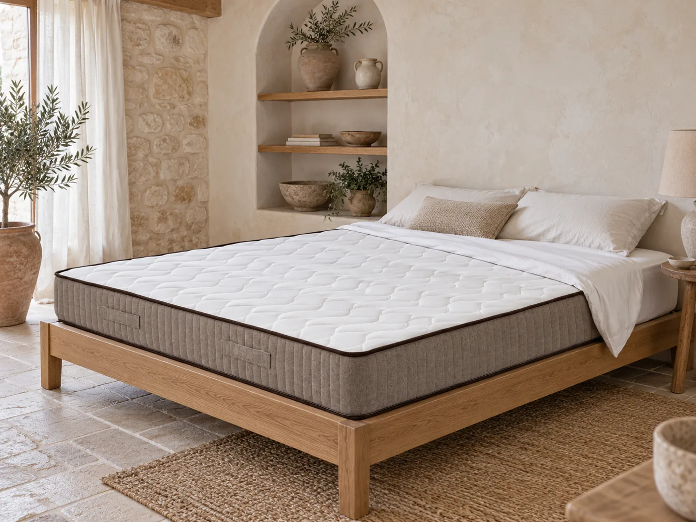 Matelas Pump Essentiel Maisons du Monde en situation dans une chambre